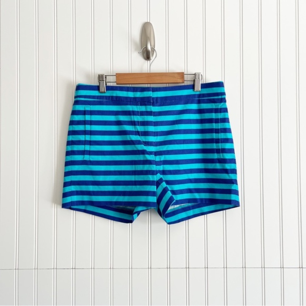 J. Crew Bright Ocean Blue Stretch Cotton Shorts